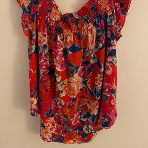 Floral off the shoulder blouse - Medium